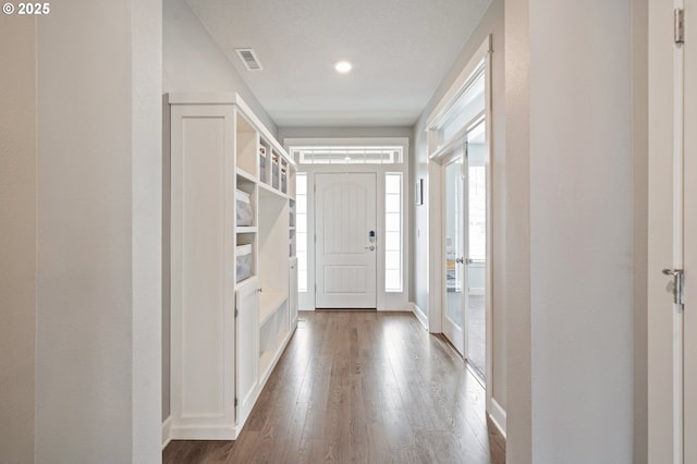 4744 S 19th St, Ridgefield, WA 98642 - entryway with dark wood-type flooring, baseboards, and recessed lighting