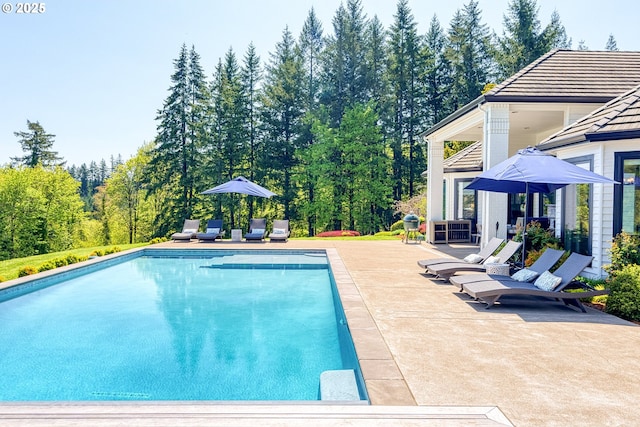 pool featuring a patio