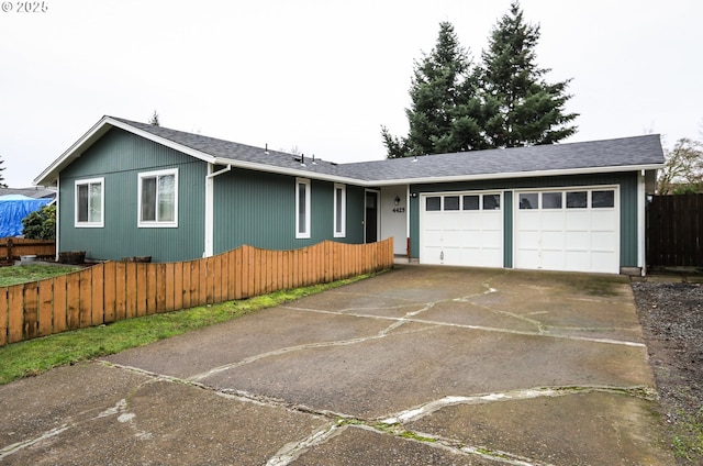 ranch-style house with a garage