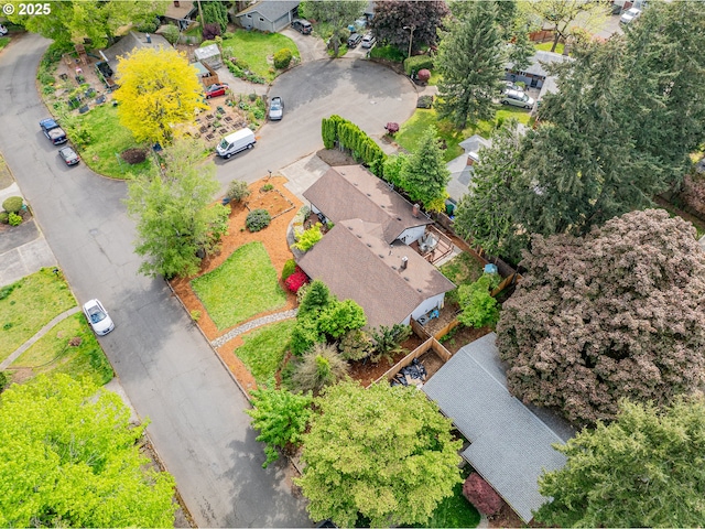 drone / aerial view featuring a residential view