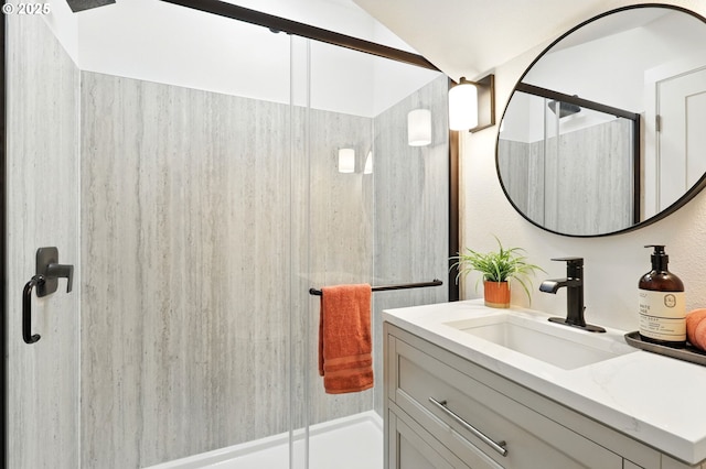 20817 NE 101st Ct, Battle Ground, WA 98604 - bathroom featuring a stall shower and vanity