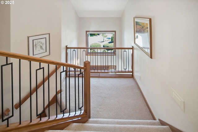 17514 Brookhurst Dr, Lake Oswego, OR 97034 - staircase with carpet flooring