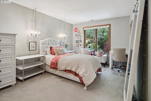 17514 Brookhurst Dr, Lake Oswego, OR 97034 - bedroom with a chandelier and light carpet