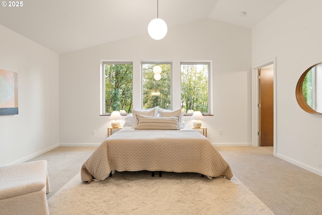 3105 NW Blue Sky Ln, Portland, OR 97229 - bedroom with carpet floors, baseboards, and vaulted ceiling
