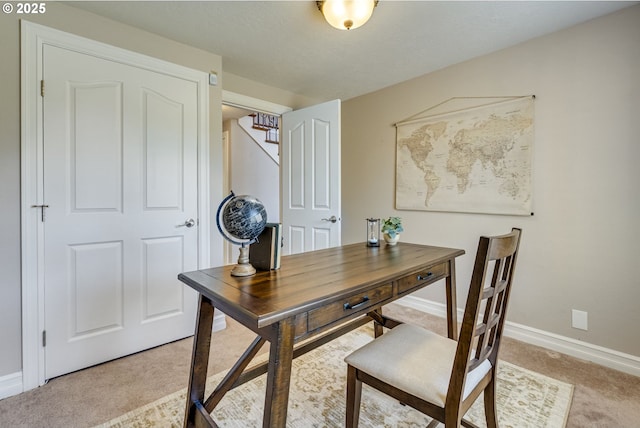 17865 NW Elk Meadow Ln, Portland, OR 97229 - office area featuring light carpet and baseboards