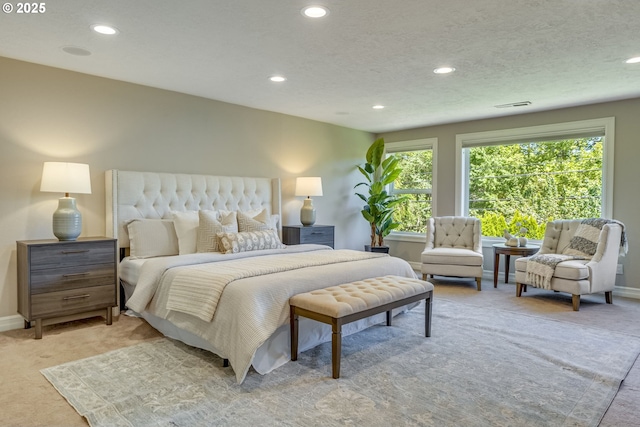 17865 NW Elk Meadow Ln, Portland, OR 97229 - bedroom featuring light carpet, recessed lighting, and baseboards