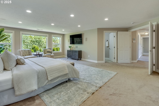 17865 NW Elk Meadow Ln, Portland, OR 97229 - bedroom featuring carpet flooring, recessed lighting, and baseboards