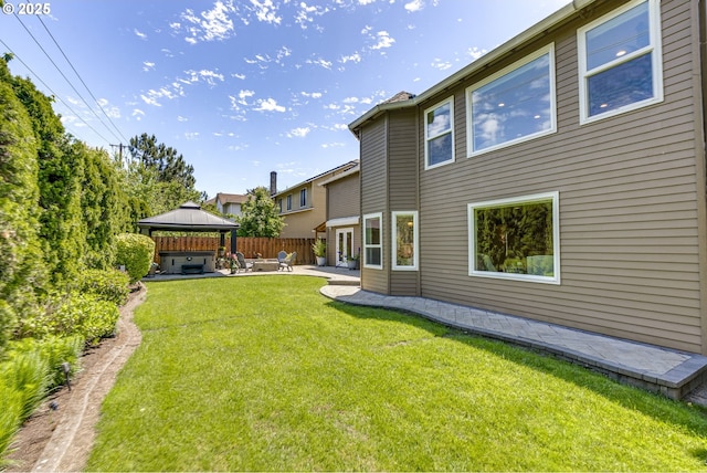 17865 NW Elk Meadow Ln, Portland, OR 97229 - view of yard with a patio area, a gazebo, and a hot tub