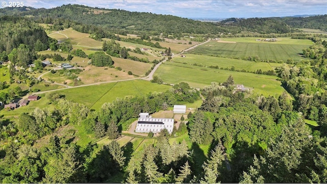 aerial view of property's location featuring rural landscape