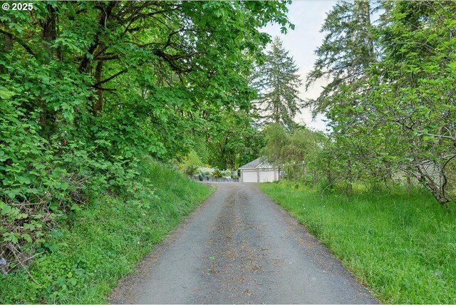 view of asphalt driveway