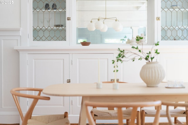 view of dining space