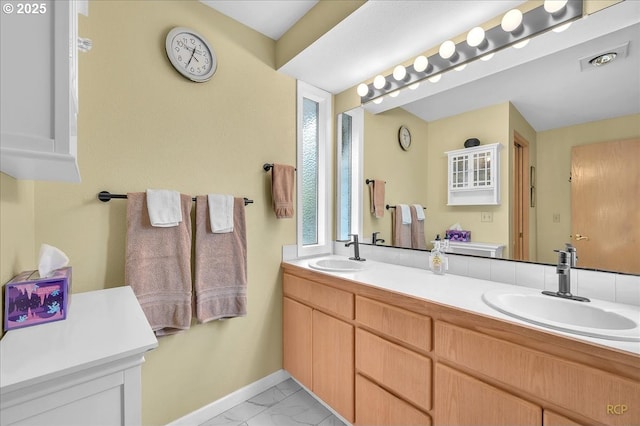 15645 NE Russell Pl, Portland, OR 97230 - bathroom with marble finish flooring and double vanity
