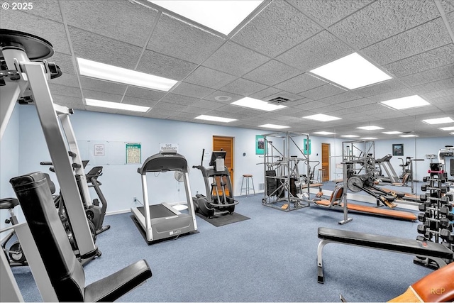 15645 NE Russell Pl, Portland, OR 97230 - gym with a paneled ceiling
