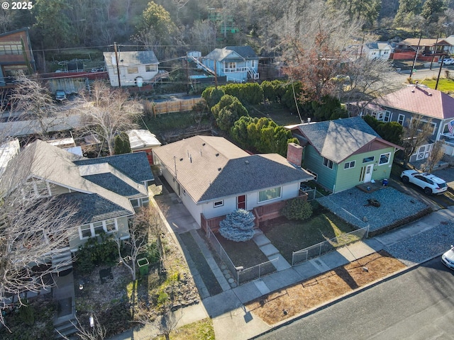 birds eye view of property featuring a residential view