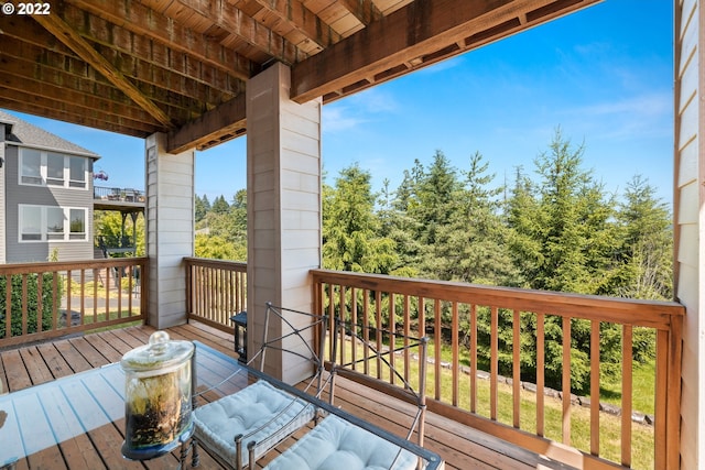 view of wooden terrace