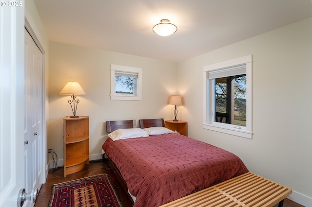 bedroom featuring a closet