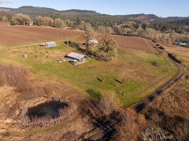 bird's eye view featuring a rural view