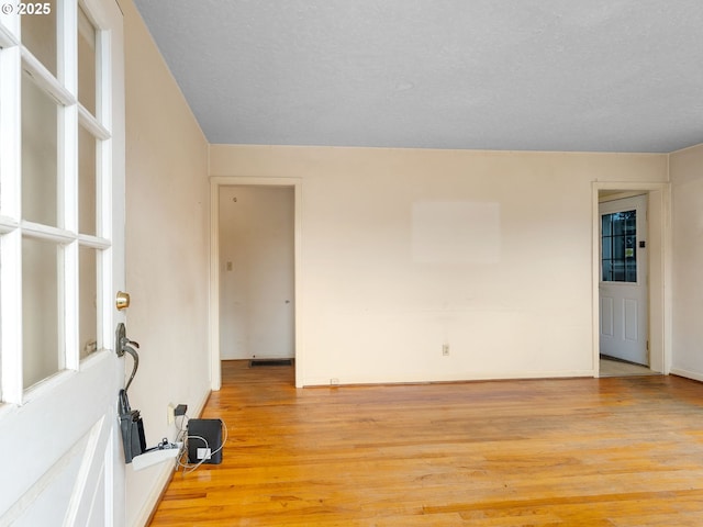 empty room with light wood-style flooring