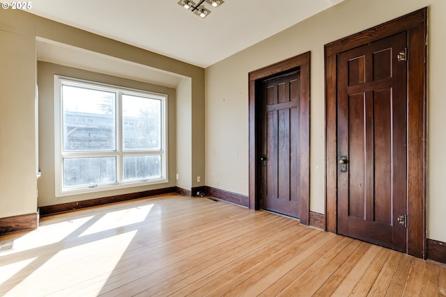 interior space featuring light wood-type flooring