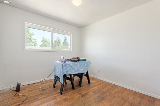 1453 N St, Springfield, OR 97477 - office area with baseboards and wood-type flooring