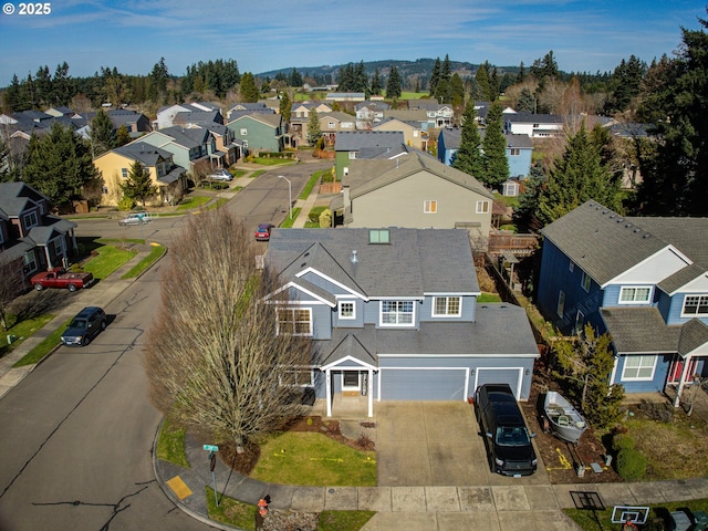 bird's eye view featuring a residential view