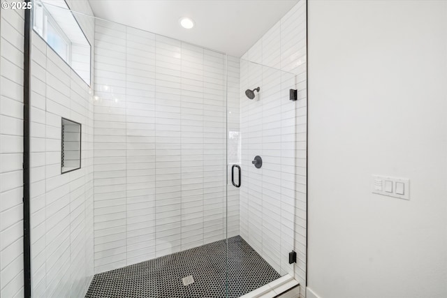 2585 SE 13th Ave, Portland, OR 97202 - full bath with recessed lighting and a shower stall