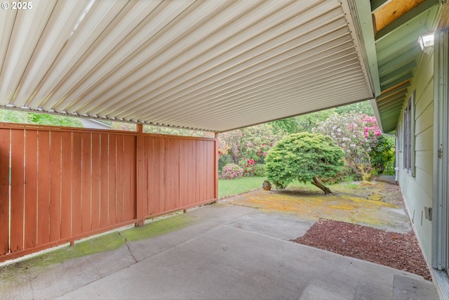 view of patio with fence