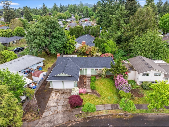 aerial perspective of suburban area