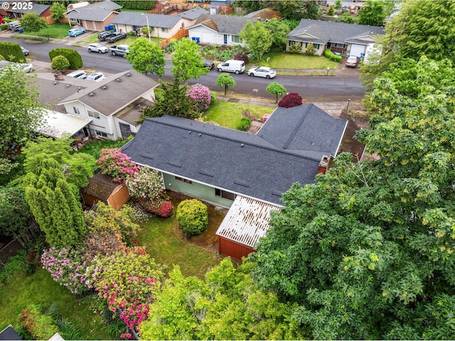 aerial view of residential area