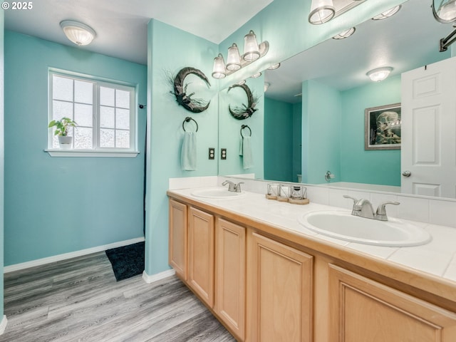 35530 Edies Way, Saint Helens, OR 97051 - full bathroom with double vanity and wood finished floors