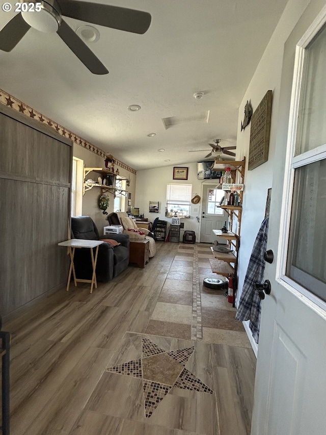 37102 Woods Ln, Richland, OR 97870 - living room featuring ceiling fan and wood finished floors