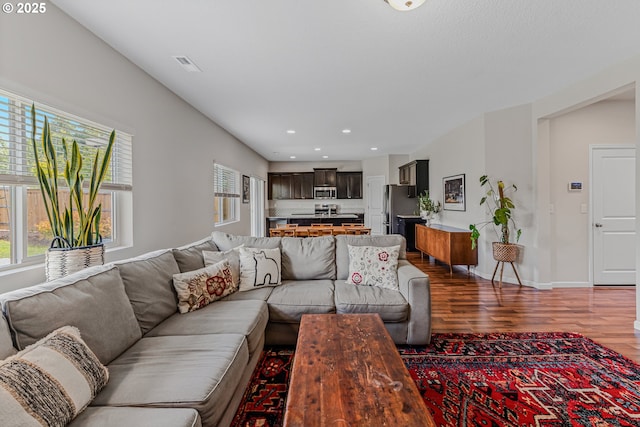 2908 S White Salmon Dr, Ridgefield, WA 98642 - living area with wood finished floors and recessed lighting