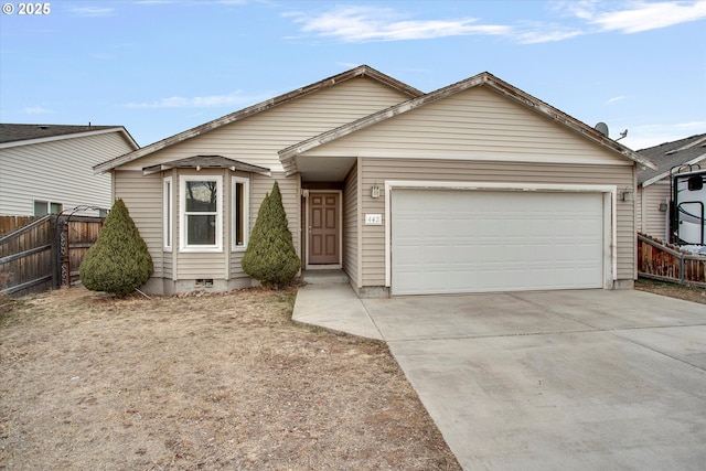 view of front facade featuring a garage