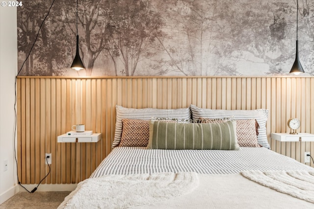 bedroom featuring carpet flooring