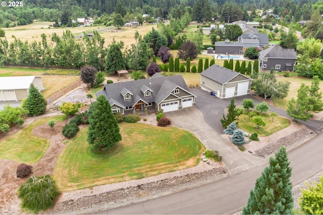aerial view of residential area