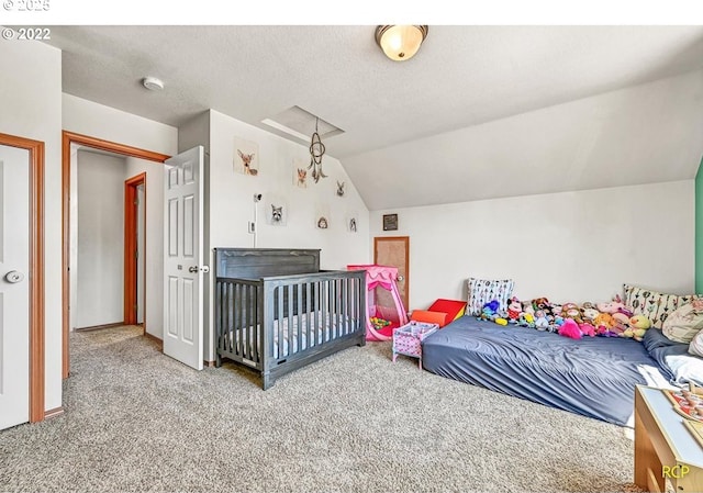 10387 N Mohawk Ave, Portland, OR 97203 - bedroom featuring carpet flooring and lofted ceiling