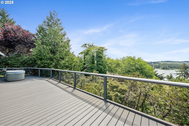 1626 NE Regatta Way, Lincoln City, OR 97367 - deck with a water view