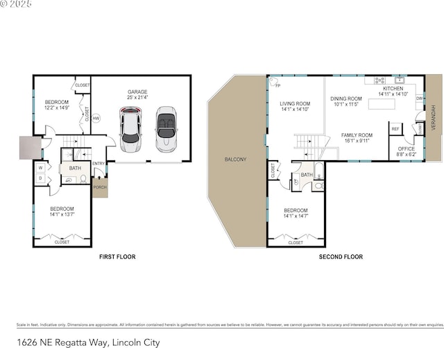 1626 NE Regatta Way, Lincoln City, OR 97367 - floor plan / room layout