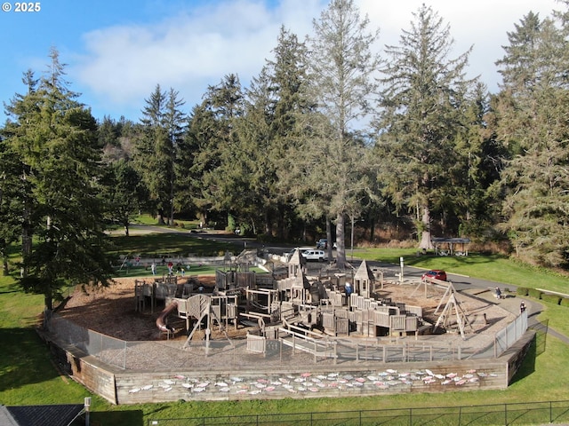 1626 NE Regatta Way, Lincoln City, OR 97367 - view of patio featuring view of wooded area