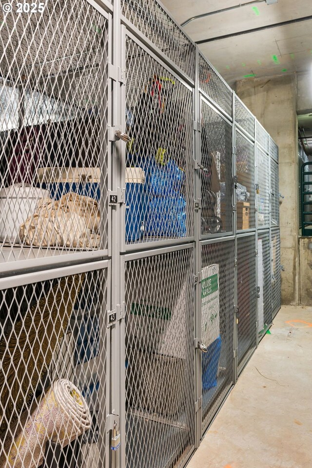 view of storage area