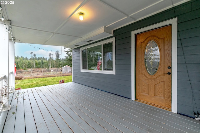 35538 SE Snuffin Rd, Estacada, OR 97023 - doorway to property featuring a lawn and a porch