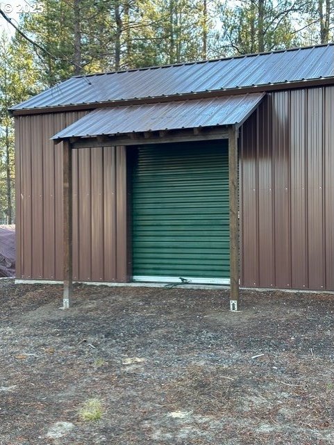 view of pole building