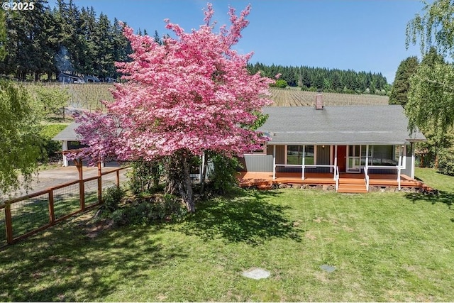 11081 Cook Underwood Rd, Underwood, WA 98651 - rear view of house with a chimney and driveway