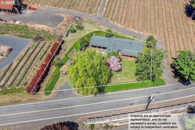 11081 Cook Underwood Rd, Underwood, WA 98651 - view of rural area featuring extensive farmland and property boundaries highlighted