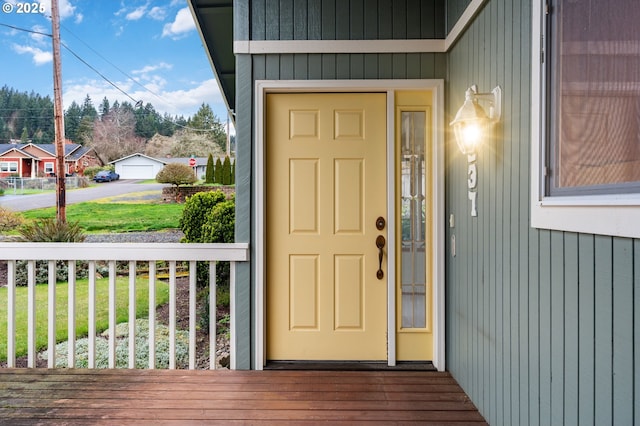 view of doorway to property