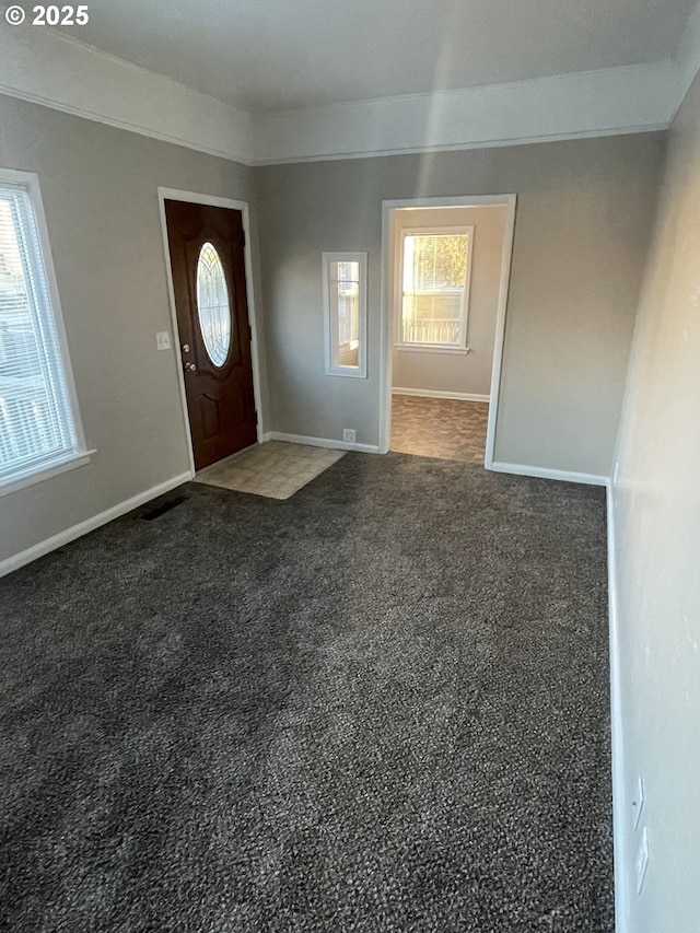 view of carpeted entryway