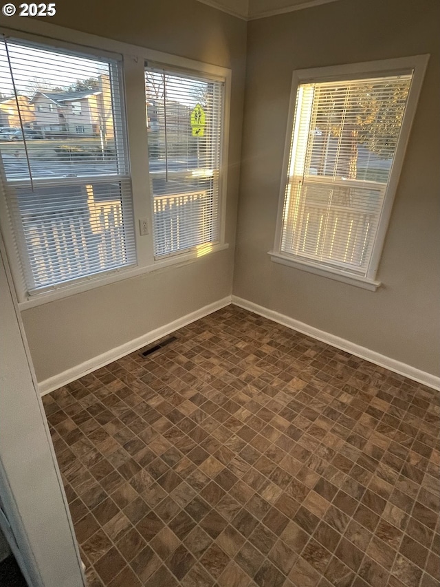 view of unfurnished dining area