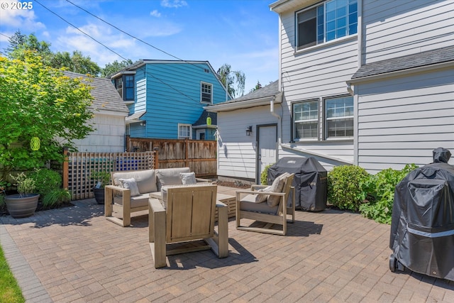 6406 N Michigan Ave, Portland, OR 97217 - view of patio / terrace with outdoor lounge area and a grill