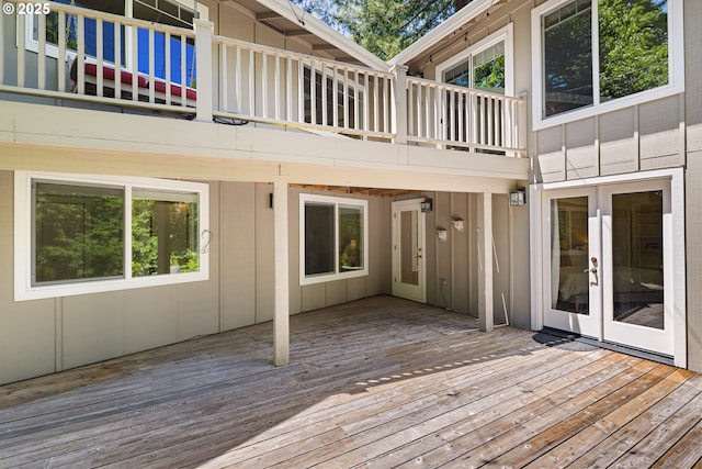 2977 Ingalls Way, Eugene, OR 97405 - wooden deck featuring french doors