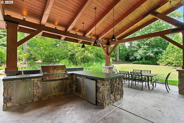 2812 Beacon Hill Dr, West Linn, OR 97068 - view of patio / terrace with area for grilling and outdoor dining area